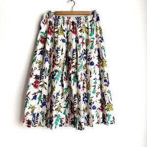 KateSport by Sheila Wiener Floral Pleated Midi Skirt M